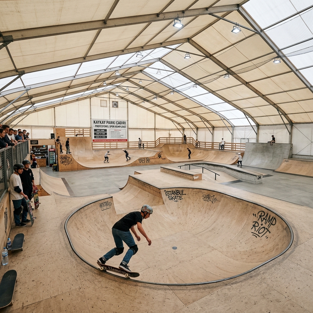 Iğdır Kapalı Kaykay (Skate) Parkı Çadırı İmalatı ve Fiyatları